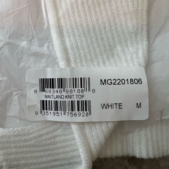 NWT MINKPINK Maitland Knit White Top M - Picture 5 of 6